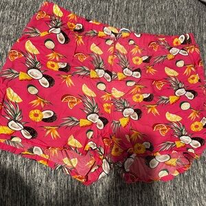 Men’s Hot Pink Tropical Boxer Shorts